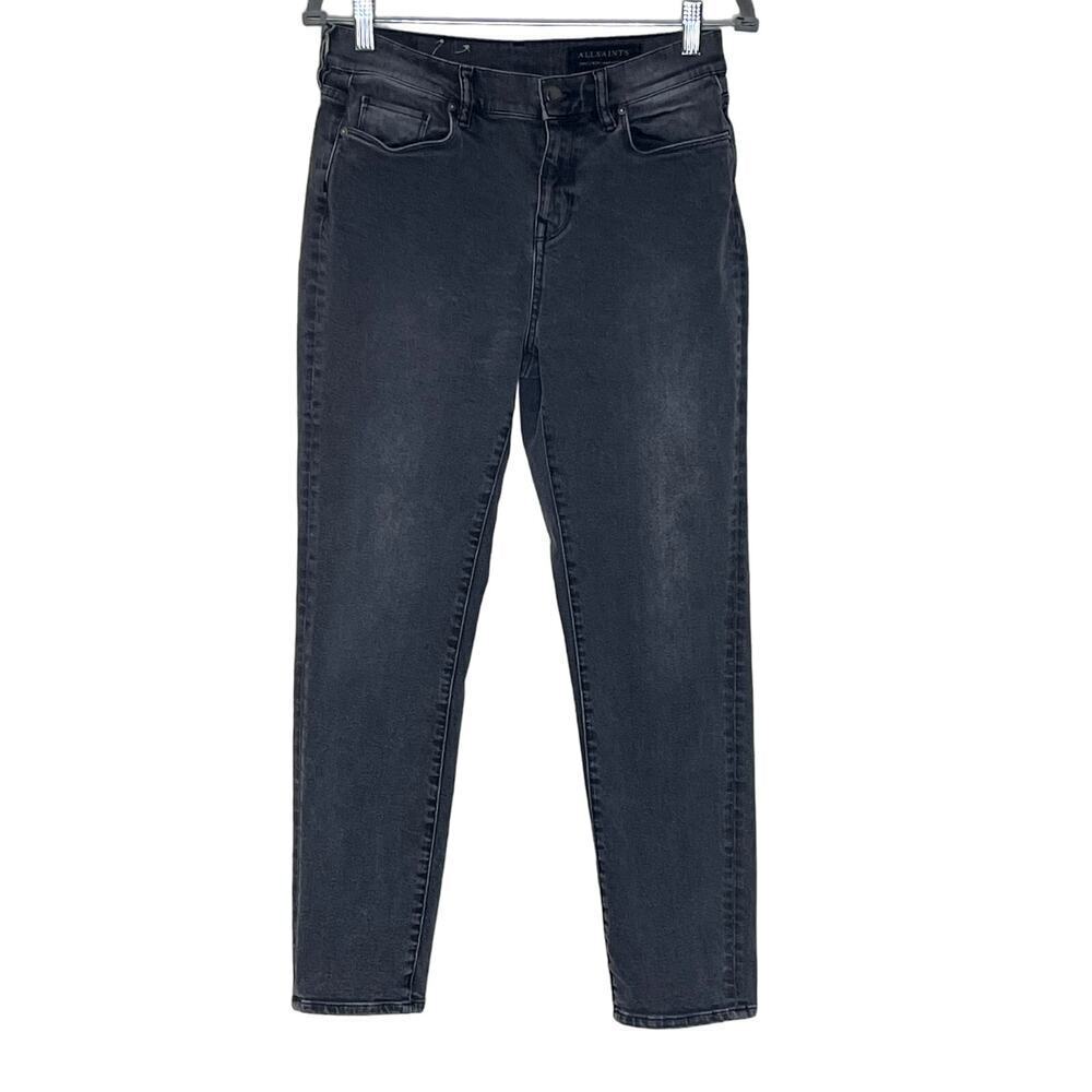 ALLSAINTS AMY WOMEN'S BLACK STRAIGHT LEG JEAN SIZE 28